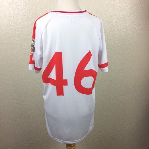 Men's Bakersfield Indians Baseball 75th Anniversary Short Sleeve Shirt #46 Sz S - Picture 4 of 5